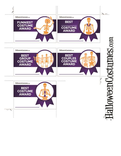 Halloween Costume Awards [Printables] - HalloweenCostumes.com Blog