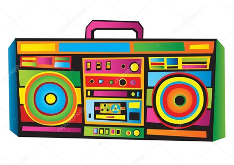 Divertido boom box vector, gráfico vectorial © igorij imagen #4093123