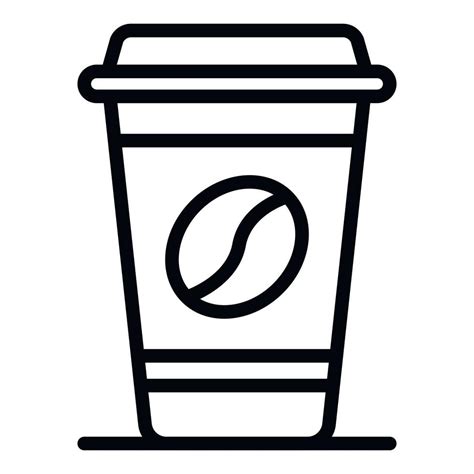 Plastic cup of coffee icon, outline style 15367235 Vector Art at Vecteezy