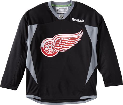 Amazon.com : Detroit Red Wings Black Practice Jersey-4XL : Sports Fan ...