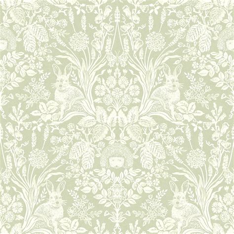 HARLEN WOODLAND DAMASK WALLPAPER SAGE GREEN - HOLDEN 90162 | eBay