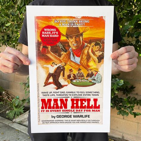 Paperback Paradise — Man Hell - 11 x 17 Print