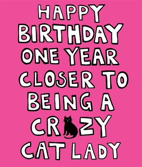 Crazy Cat Lady Birthday Card | PURRFECT CAT GIFTS