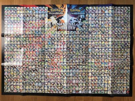 Pokemon Ultra Sun & Ultra Moon National Pokédex Alola Full-Size Poster, Toys & Games, Video ...