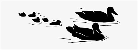 Duck Family Silhouette Transparent PNG - 600x220 - Free Download on NicePNG