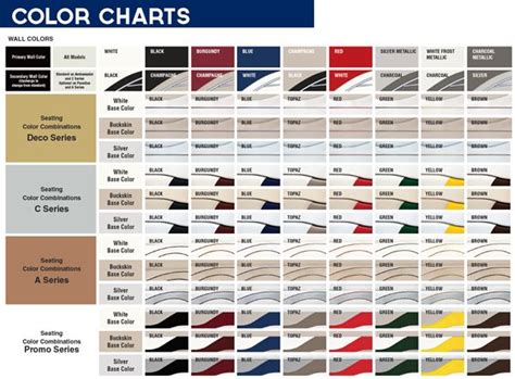 Color Chart - Avalon Pontoon Boats