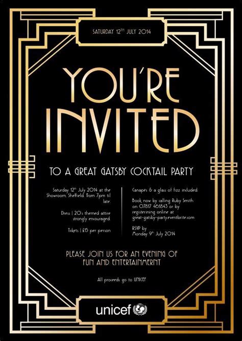 Great Gatsby Party Invitation Templates Awesome 11 Best Images About ordination Invitations On ...