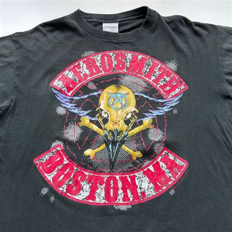 Vintage Vintage 1990 Aerosmith Pump Tour Boston Graphic T Shirt Rare ...