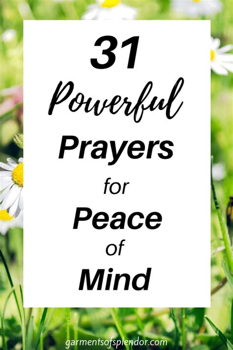 31 Prayers for Peace of Mind (with Free Printable Prayers)