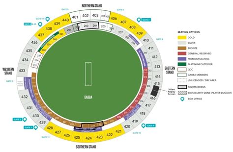 The Gabba Brisbane Cricket Ground Seating Map 2023 with Rows, Parking Map, Tickets Price, Booking