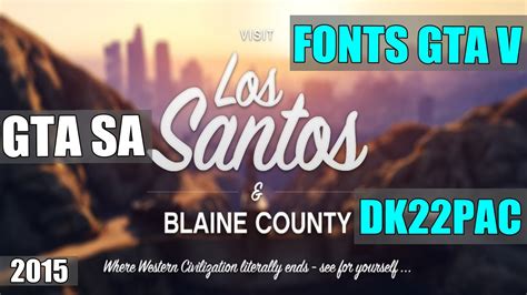 |Fonts de GTA V Originales By DK22PAC para GTA SA| - YouTube