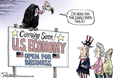 Political Cartoon U.S. economy reopen coronavirus deaths | The Week