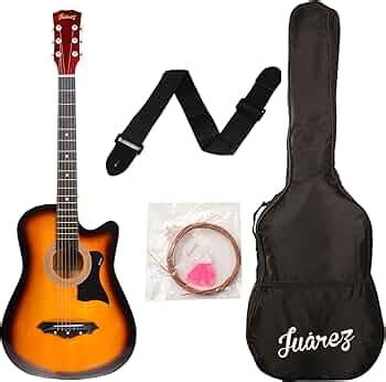 Juarez Acoustic Guitar Kit, 38 Inch Cutaway, 38C with Bag, Strings ...