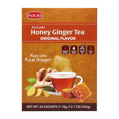 Pocas Honey Ginger Tea with Cinnamon 12.7 Oz (20 Bags) - Walmart.com