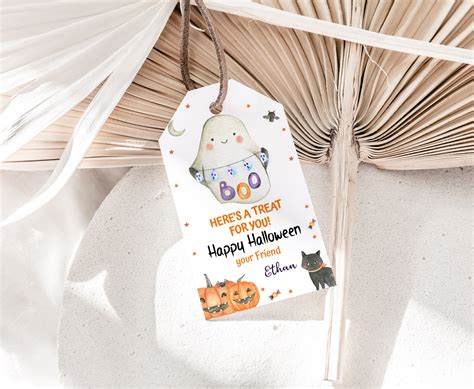 Editable Halloween Favor Tags | Boo Gift Tags - 115L – Print My Party