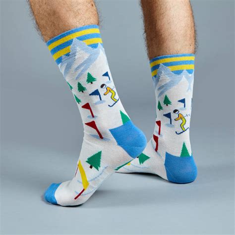 men's socks ski pattern by moustard | notonthehighstreet.com