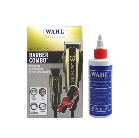 Wahl 5 Star Barber Combo + Wahl Professional Hair Clipper Oil (118.3ml ...