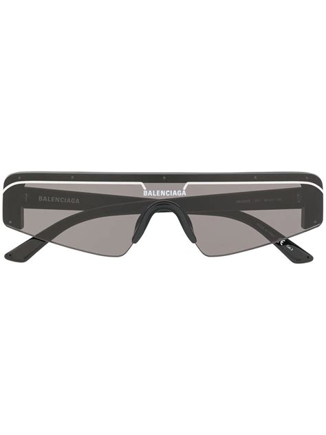 Balenciaga Ski Rectangular-frame Sunglasses In Grey | ModeSens