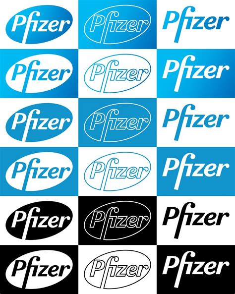 Pfizer Vector Logo - Latest Blue and Black Color Silhouette Set ...