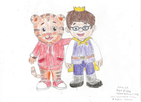 Daniel Tiger and Prince Wednesday Drawing Colored by WillM3luvTrains on DeviantArt