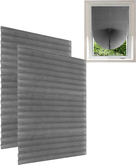 Amazon.com: MALOKI Temporary Window Blinds, Pleated Window Shades ...