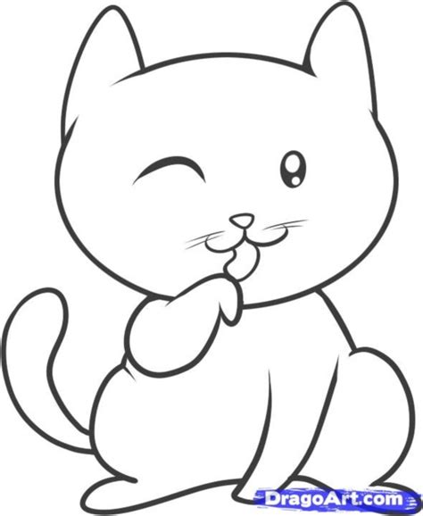 40 Simple Cat drawing Examples anyone Can Try