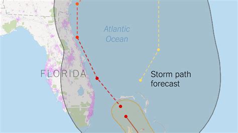 Map of Hurricane Matthew’s Path - The New York Times