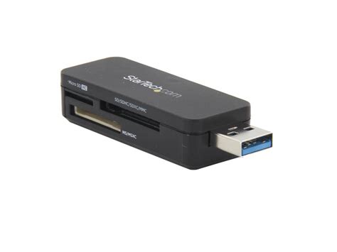 StarTech.com FCREADMICRO3 USB 3.0 External Flash Multi Media Memory Card Reader - USB 3 Card ...