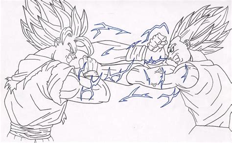 Goku vs Majin Vegeta by leaxed on DeviantArt