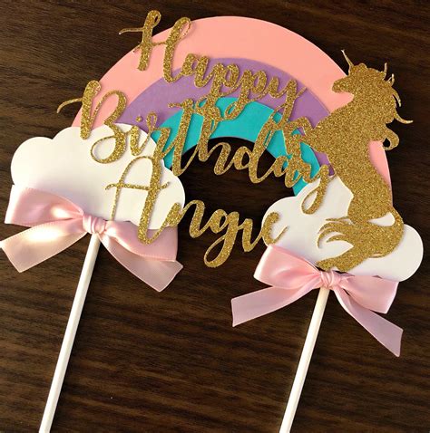 Unicorn Cake Topper Printable