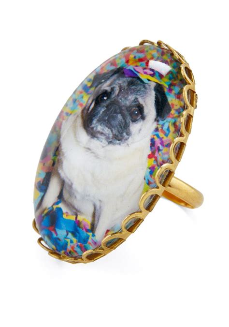 a ring with a dog on it- where have you been all of my life?! | Pug lover, Pugs, Modcloth