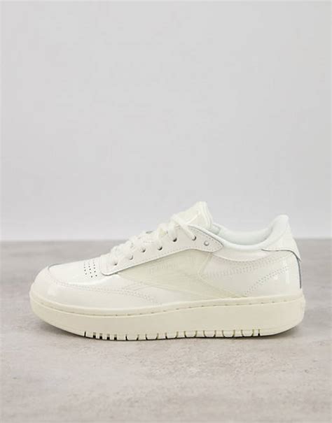 Reebok x Cardi B Club Cardi Coated Club C Double trainers in triple white | ASOS