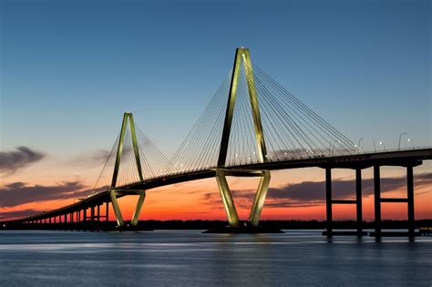 Cooper River Suspension Bridge, Charleston, SC | Places to visit, Bridge, Suspension bridge