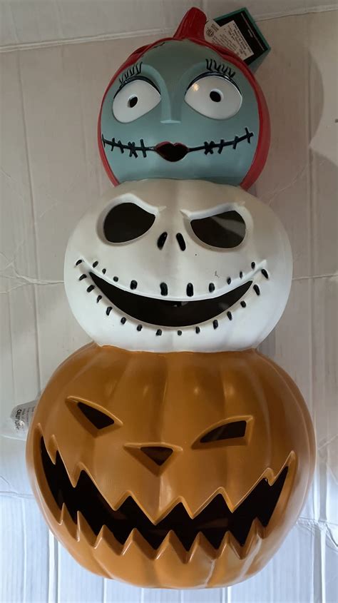 Buy NIGHTMARE BEFORE CHRISTMAS Pumpkin Stack Halloween Light-up Jack Sally Blow Mold Online at ...