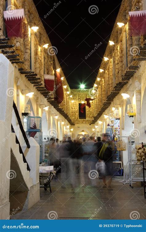 Souq Waqif at Night. Doha, Qatar Stock Image - Image of east, arabian: 39370719