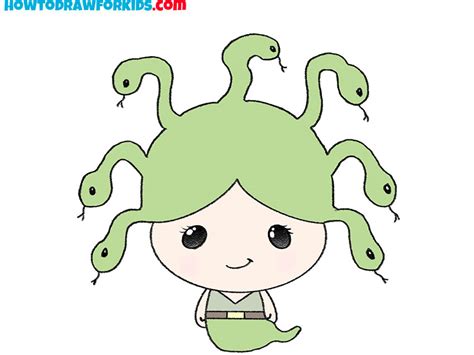 How to Draw Medusa - Easy Drawing Tutorial For Kids