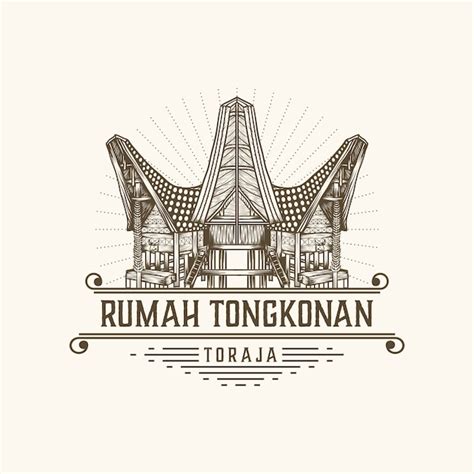 Premium Vector | Rumah tongkonan toraja indonesia