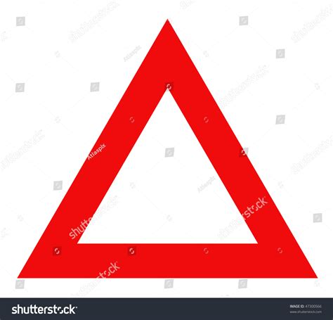 Warning Red Triangle Sign Isolated On Stock Illustration 47300566 - Shutterstock