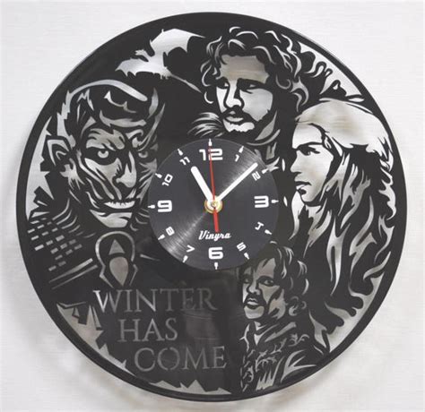 GAME OF THRONES Clock Game of Thrones Wall Decor Game of | Vinyl record ...