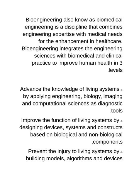 SOLUTION: What is bioengineering - Studypool