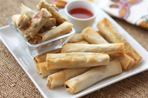 Baked Filipino Lumpia | barefeetinthekitchen.com