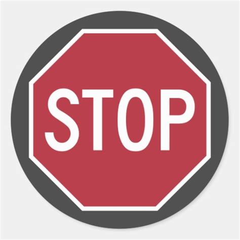 Iconic STOP Sign Stickers | Zazzle