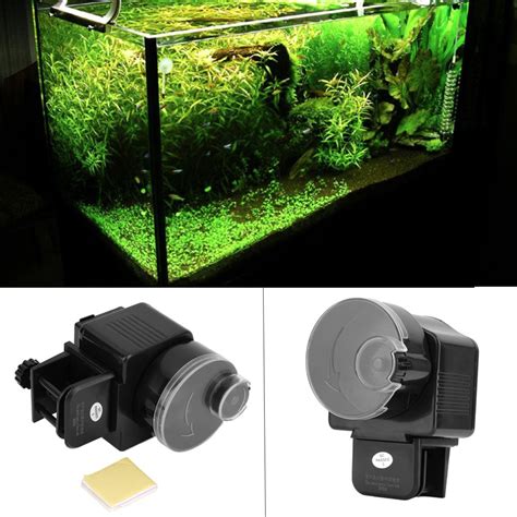 Digital LCD Automatic Aquarium Tank Auto Fish Feeder Timer Food Feeding ...