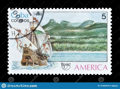 Cuba on postage stamps editorial stock photo. Image of flag - 147855978