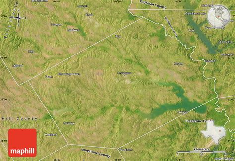 Satellite Map of Navarro County