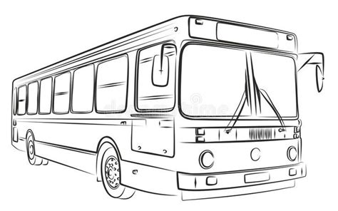 Sketch of bus. stock vector. Illustration of passenger ... | Bus, Bus art, Bus drawing