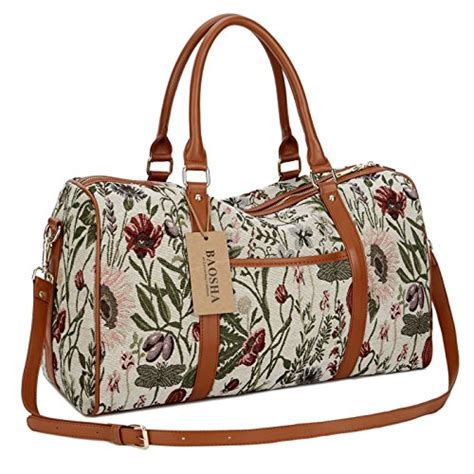 BAOSHA HB-29 Ladies Women Canvas Carry-on Weekender Bag Travel Duffel ...