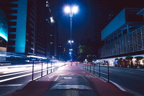 Time Lapse Photography of Road at Night · Free Stock Photo