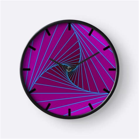 'Retro Spiral Pattern' Clock by Untamed-Design | Spiral pattern, Design, Clock