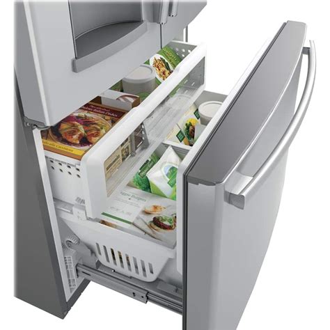 Best Buy: GE 22.2 Cu. Ft. French Door Counter-Depth Refrigerator Stainless steel GYE22HSKSS